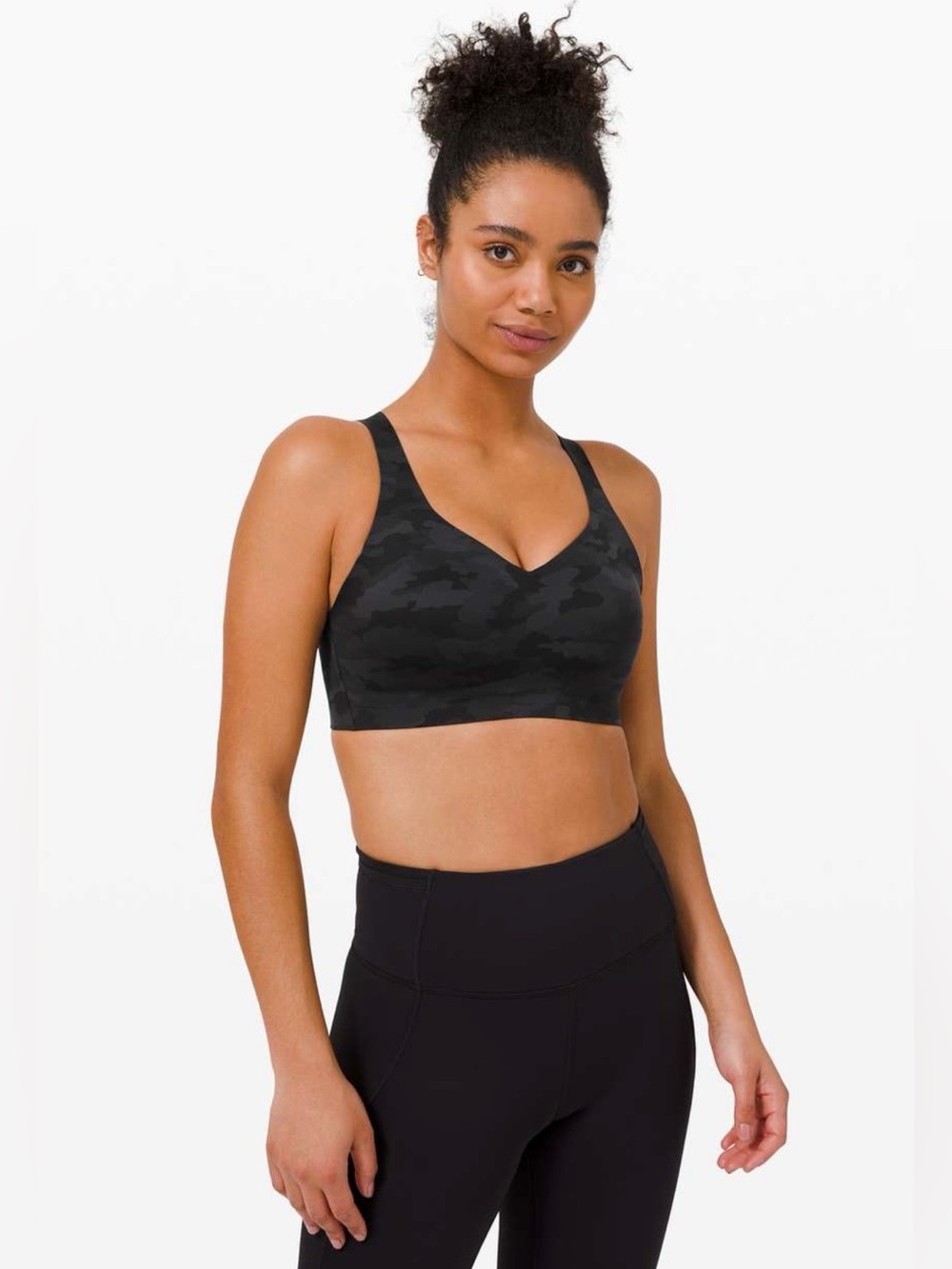 Lululemon Enlite Bra Weave High Support in Heritage Black Camo size 32C